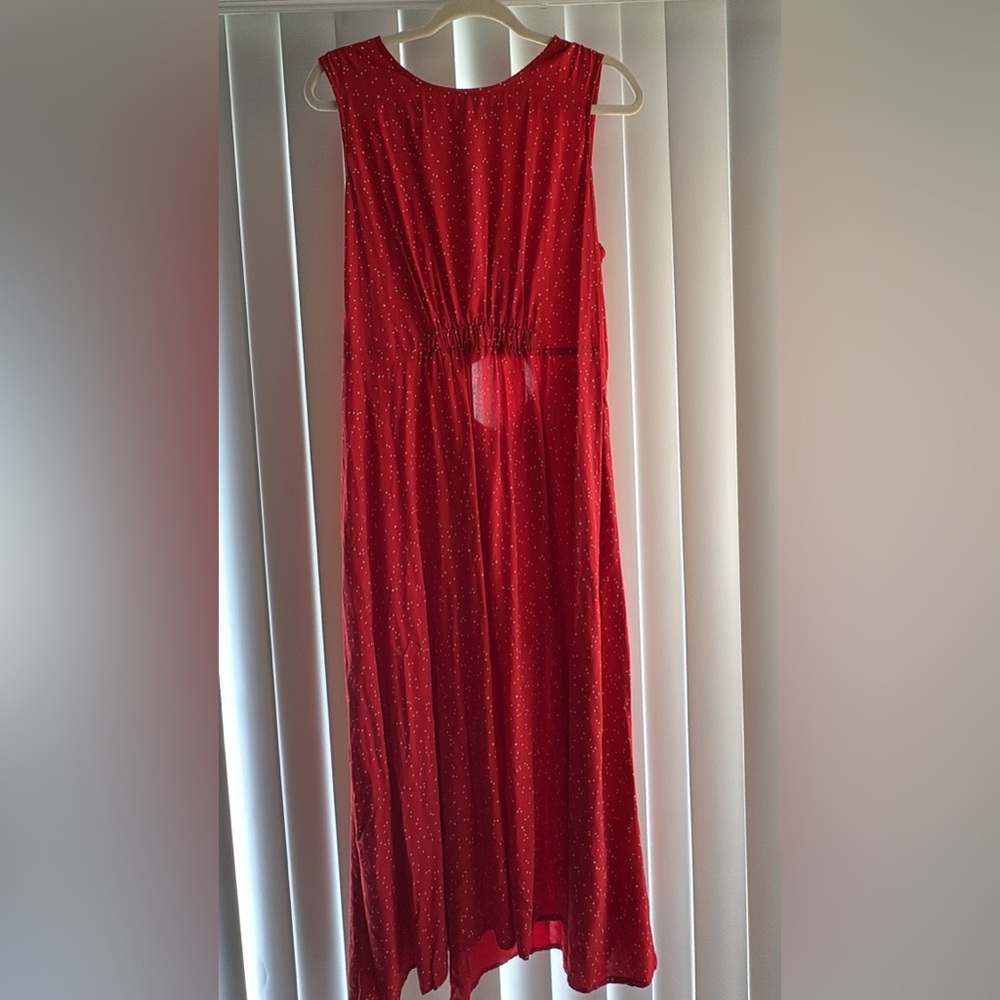 beachlunchlounge Red Dress with White Dots
